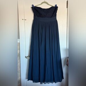 Jasmine Navy Strapless Gown